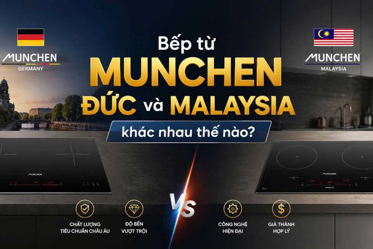 Bếp từ Munchen Đức và Malaysia khác nhau thế nào?