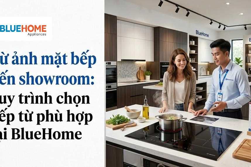 Từ ảnh mặt bếp đến showroom: quy trình chọn bếp từ phù hợp tại BlueHome