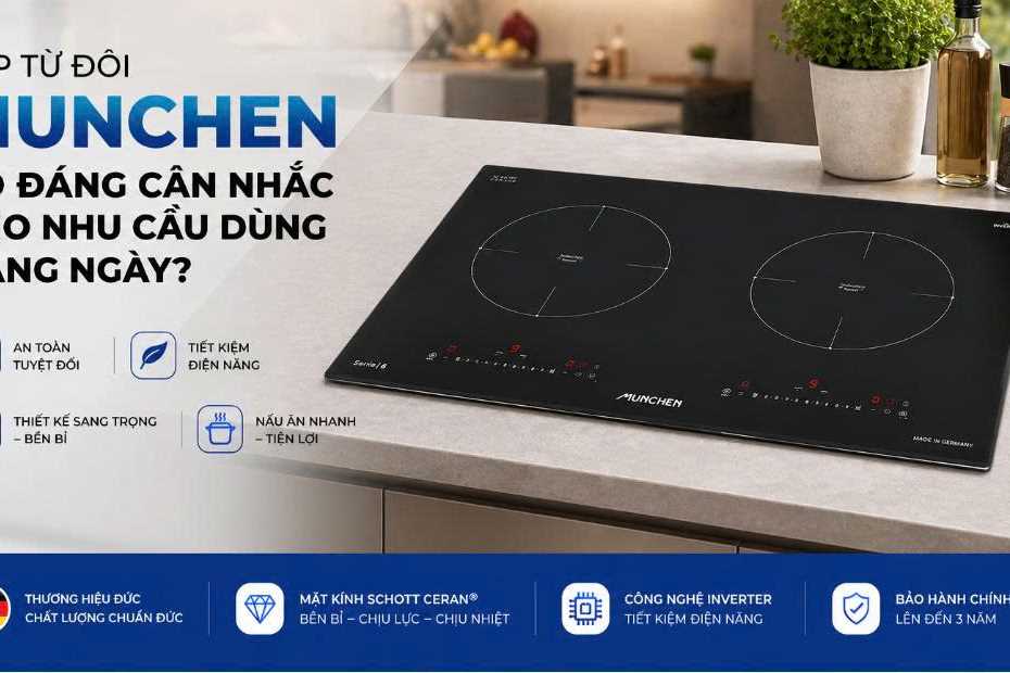 Bếp từ đôi Munchen có đáng cân nhắc cho nhu cầu dùng hằng ngày?