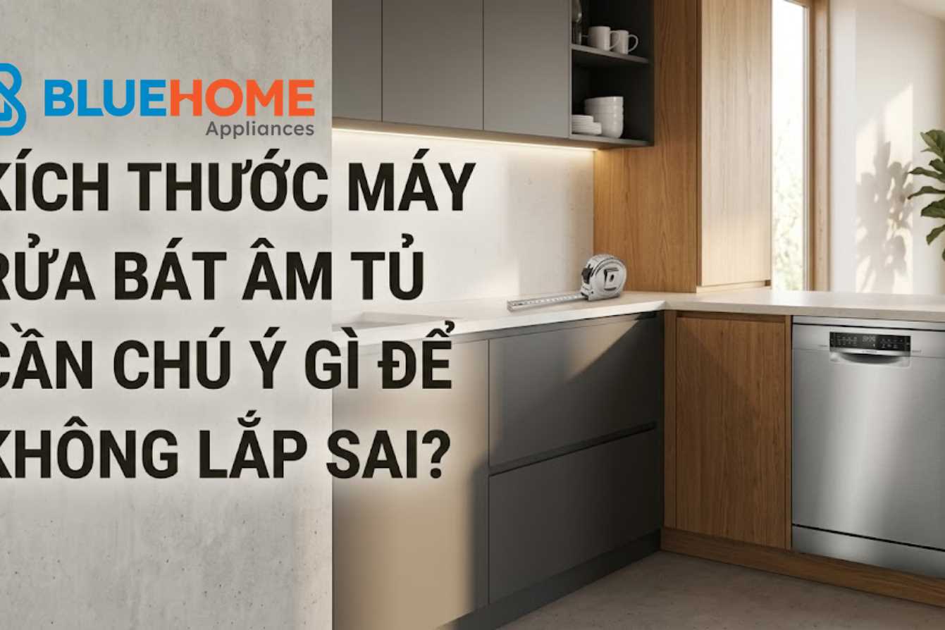 Kích thước máy rửa bát âm tủ cần chú ý gì để không lắp sai?
