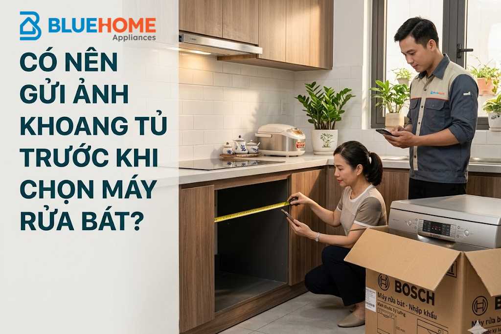 Có nên gửi ảnh khoang tủ trước khi chọn máy rửa bát?