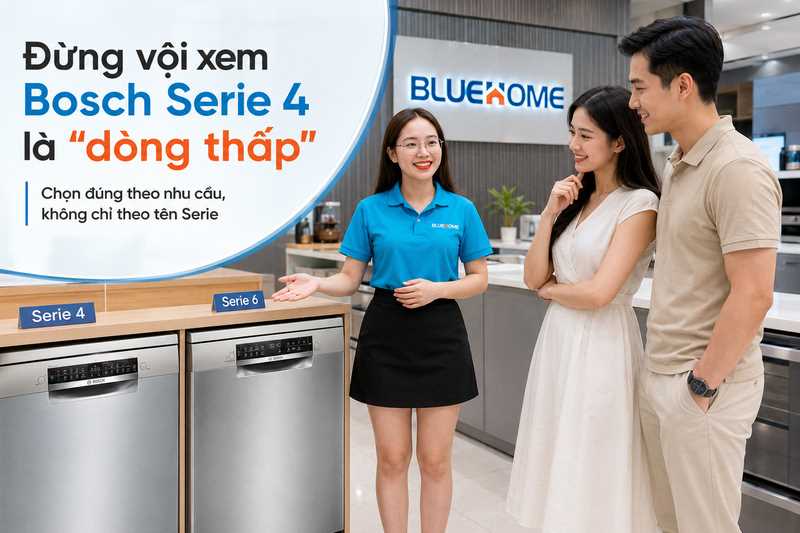 Bosch Serie 4 phù hợp với gia đình nào? Khi nào cần chọn lên Serie 6?