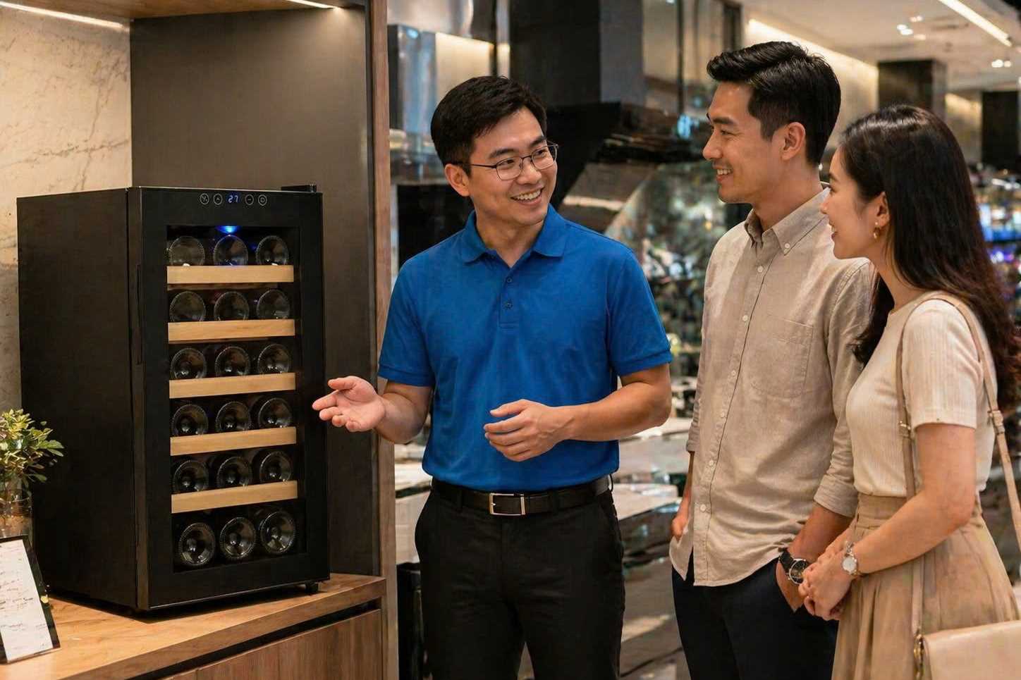 Tủ rượu vang Vinocave 18 chai SC-18AJPM phù hợp với ai?