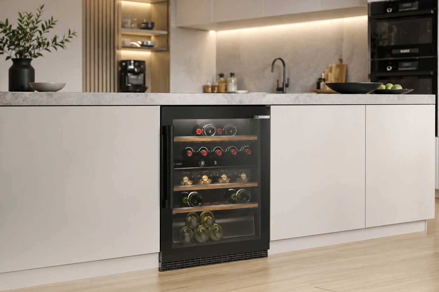 Tủ rượu vang Bosch phù hợp với kiểu bếp nào?
