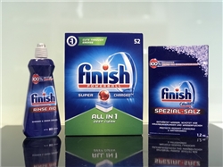 Combo: Viên Finish All in one 52 viên + Muối Finish 1.2kg + Nước làm bóng Finish 400ml