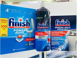 Vien bat Finish Power Essential 100 vien + Muoi 1.2kg + Bong 800ml