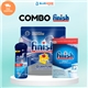 Combo Finish: Viên rửa bát Quantum 34 viên + Muối 1.5kg + Bóng 800ml