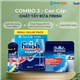 Combo 3 sản phẩm: Finish Power AIO 110 viên/ túi + Muối Finish 4kg + Nước làm bóng Finish 800ml