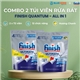 Combo 02 túi Finish Quantum All in 1 (72 viên / túi) | 12 chức năng - Hương Chanh