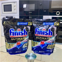 Combo 2 túi Finish Ultimate All In One 61 viên - 14 chức năng làm sạch