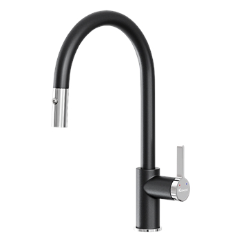 Vòi rửa bát dây rút  Konox Alto Black