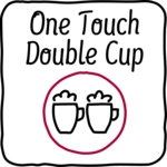 OneTouch DoubleCup. Chỉ với một nút bấm - tạo hai cốc trong một lần.