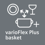 giỏ varioFlex Plus mới với giá đỡ có thể gập lại linh hoạt
