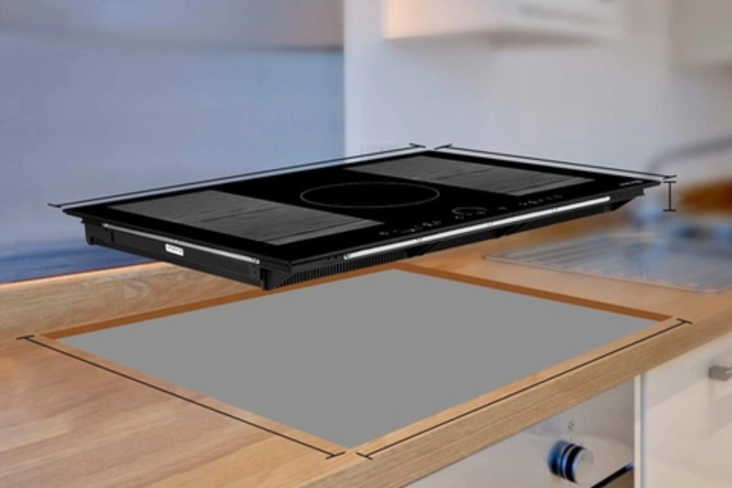 Lắp đặt bếp từ đôi âm bàn đá đúng kỹ thuật