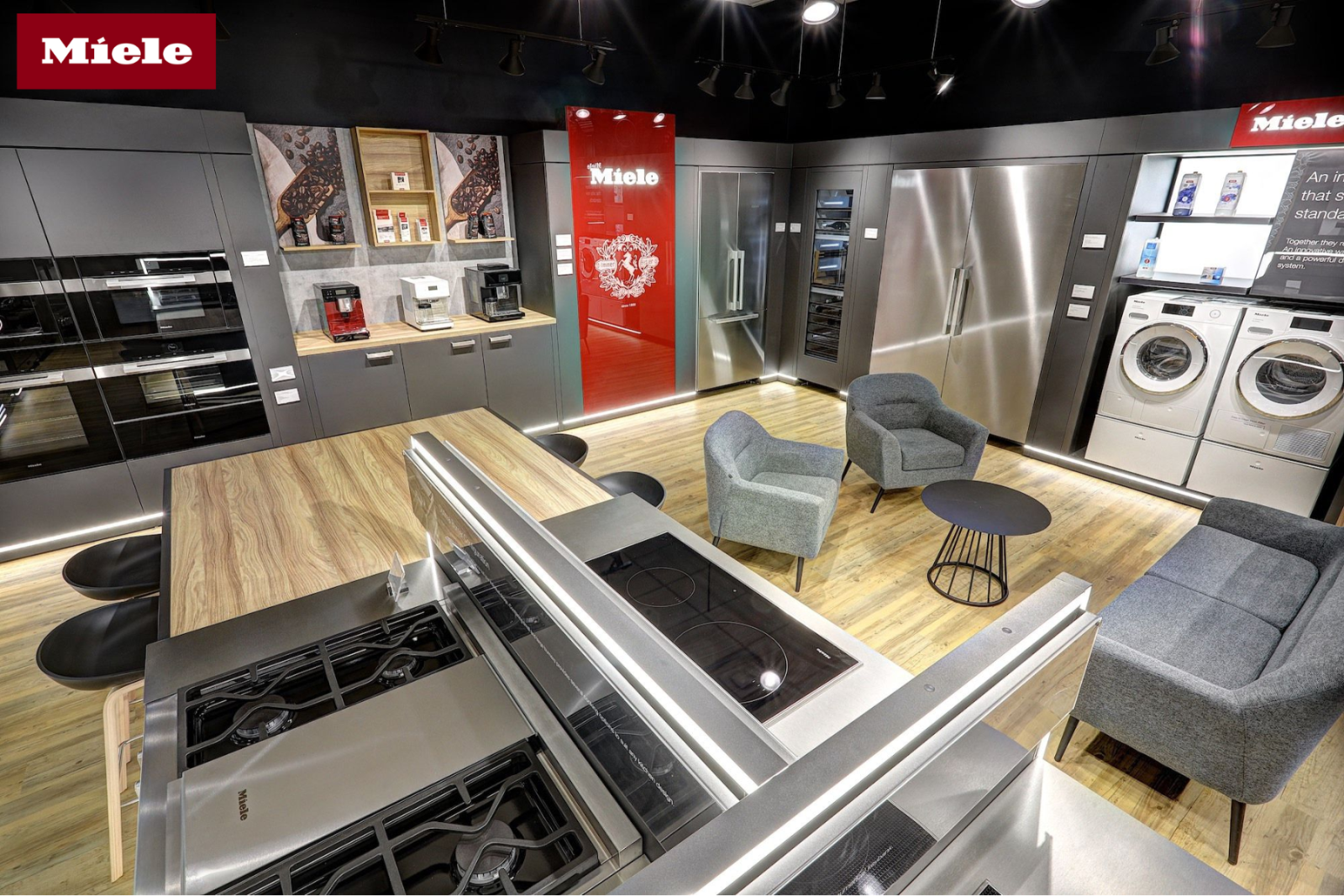 Miele – thương hiệu thiết bị gia dụng cao cấp từ Đức, nổi tiếng với chất lượng và thiết kế tinh tế.