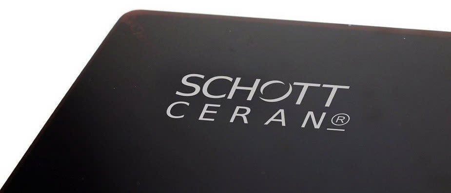 Mặt kính Schott Ceran chịu lực, chịu nhiệt, cách điện tốt, giúp bếp Munchen an toàn và tiết kiệm điện.