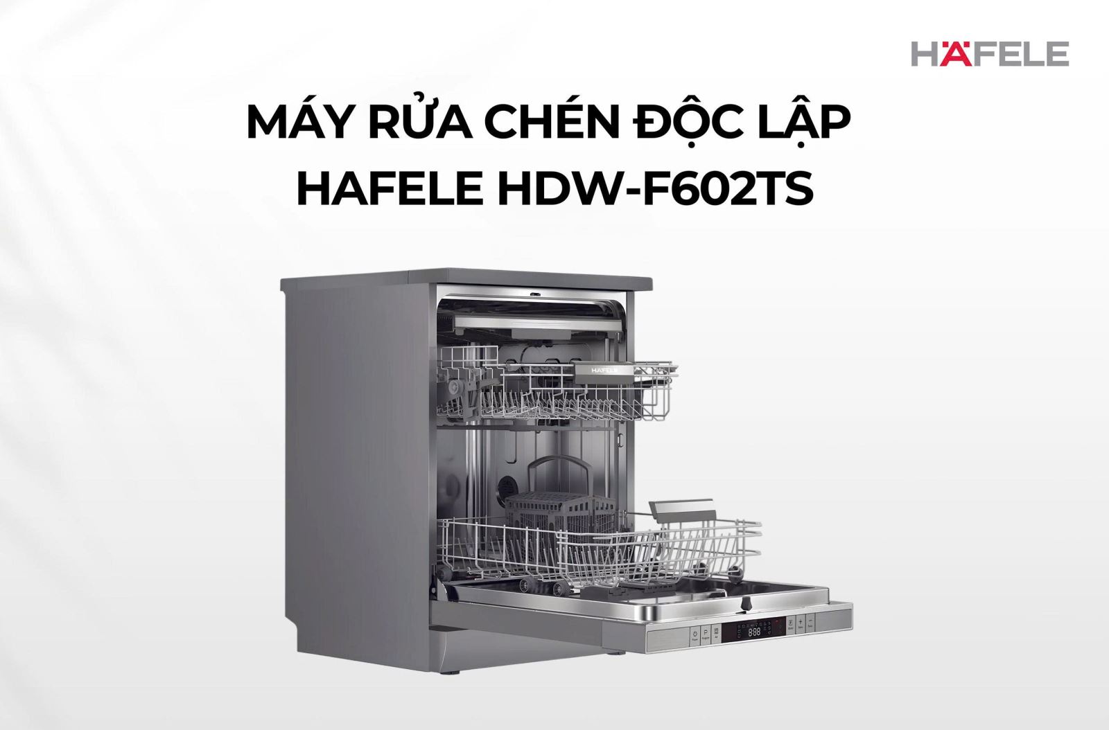 Khoang rửa và các giàn kéo ra của máy rửa bát Häfele HDW-F602TS