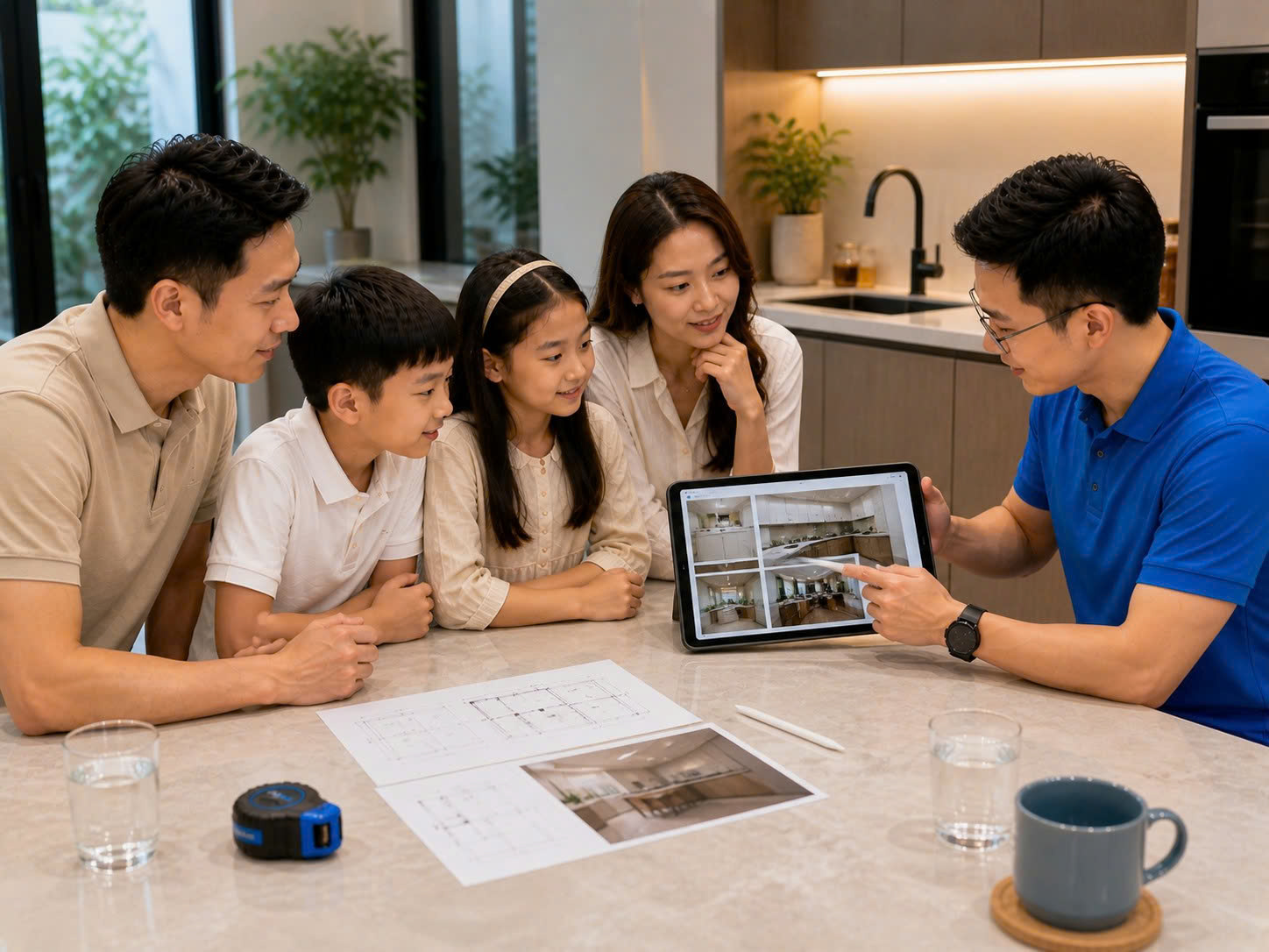 Khách gửi ảnh khu bếp để được tư vấn chọn máy rửa bát phù hợp