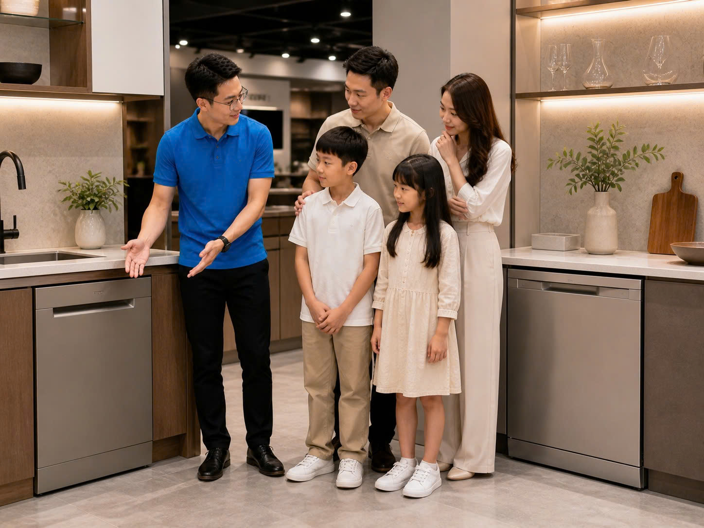 Gia đình được tư vấn khi nào nên nâng ngân sách mua máy rửa bát