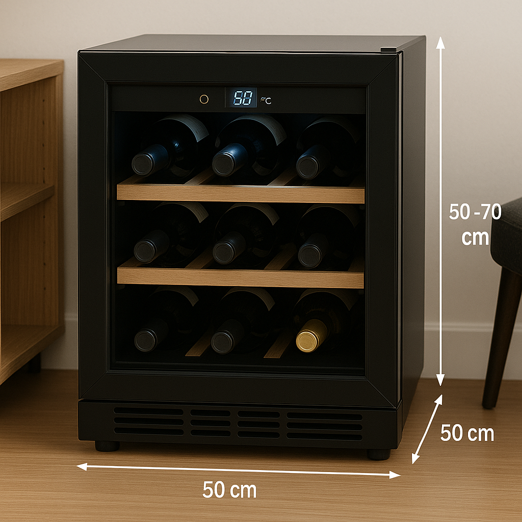 kích thước tủ rượu vang mini