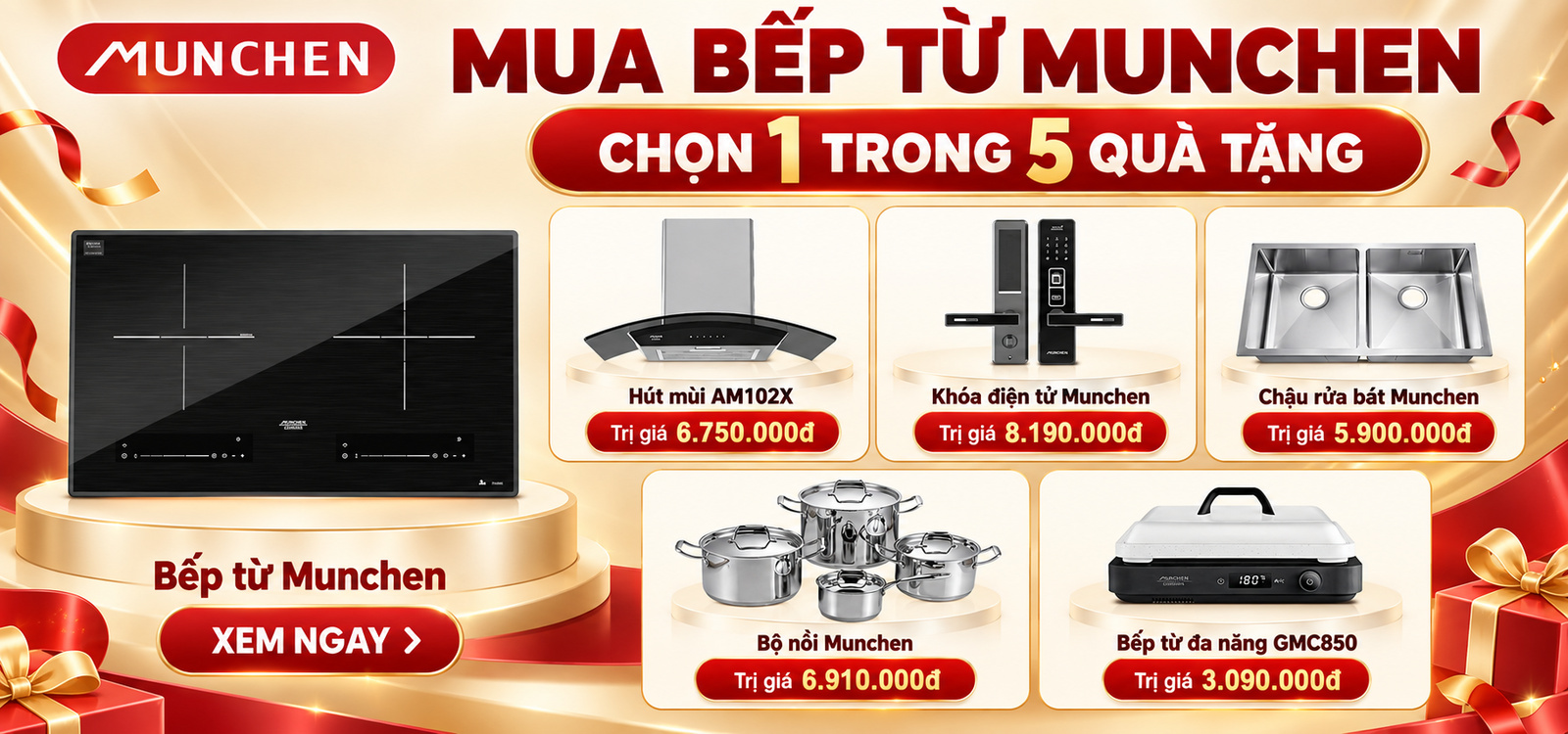 Mua bếp từ Munchen – Chọn 1 trong 5 quà tặng