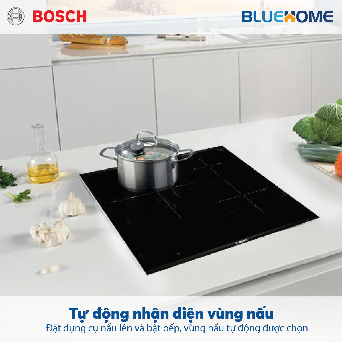 Bếp Từ Bosch PID775DC1E, Bosch PID775DC1E Bếp 3 Vùng Nấu Thông Minh