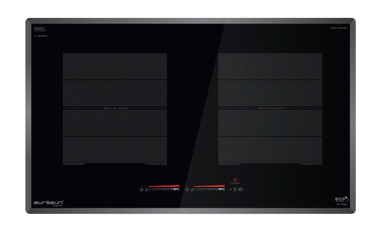 Bếp từ đôi Eurosun EU‑T999G – Tinh hoa công nghệ Đức cho gian bếp hiện đại