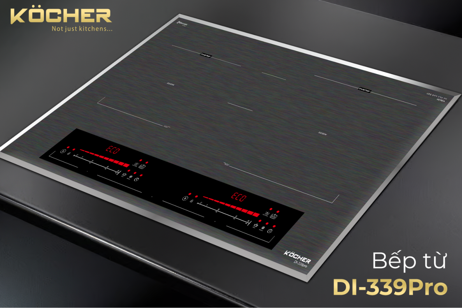 Thiết kế âm sang trọng, mặt kính sapphire chống xước, viền nhôm cao cấp, an toàn và dễ vệ sinh.