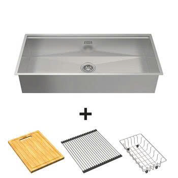 Chậu Inox Hafele WS R0 HS24‑SSN1S‑8644 – Trạm sơ chế đẳng cấp cho bếp hiện đại