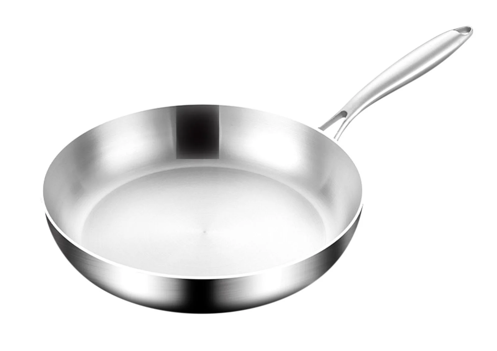Chảo inox cao cấp bền bỉ, an toàn sức khỏe, sáng bóng, dẫn nhiệt đều, dễ vệ sinh, dùng mọi bếp.