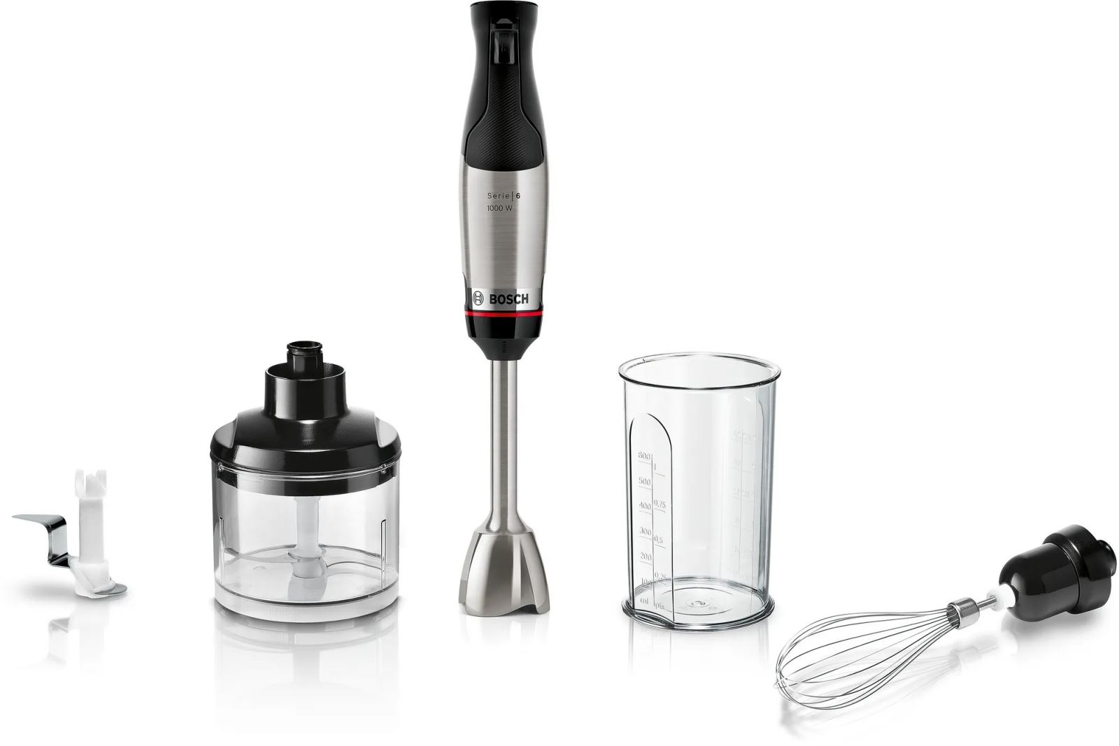 Máy xay cầm tay Bosch MSM6M622, công suất 1000W, đa năng, thiết kế tiện dụng, mạnh mẽ, an toàn.
