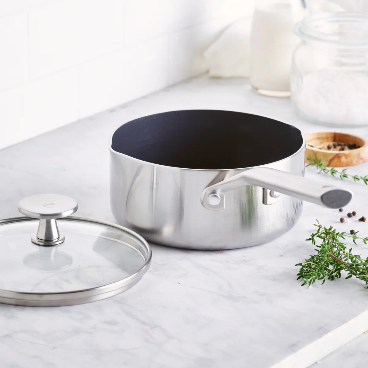 Quánh Blue Diamond 16cm inox 304 chống dính phủ kim cương, nhỏ gọn, an toàn, tiện nấu cháo cho bé.