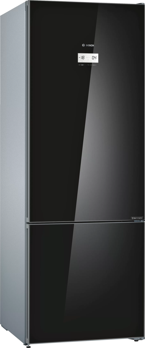 Serie 6 | Tủ Lạnh Bosch KGN56LB40O Có Ngăn Đá Dưới, Thiết Kế Mặt Kính Màu Đen