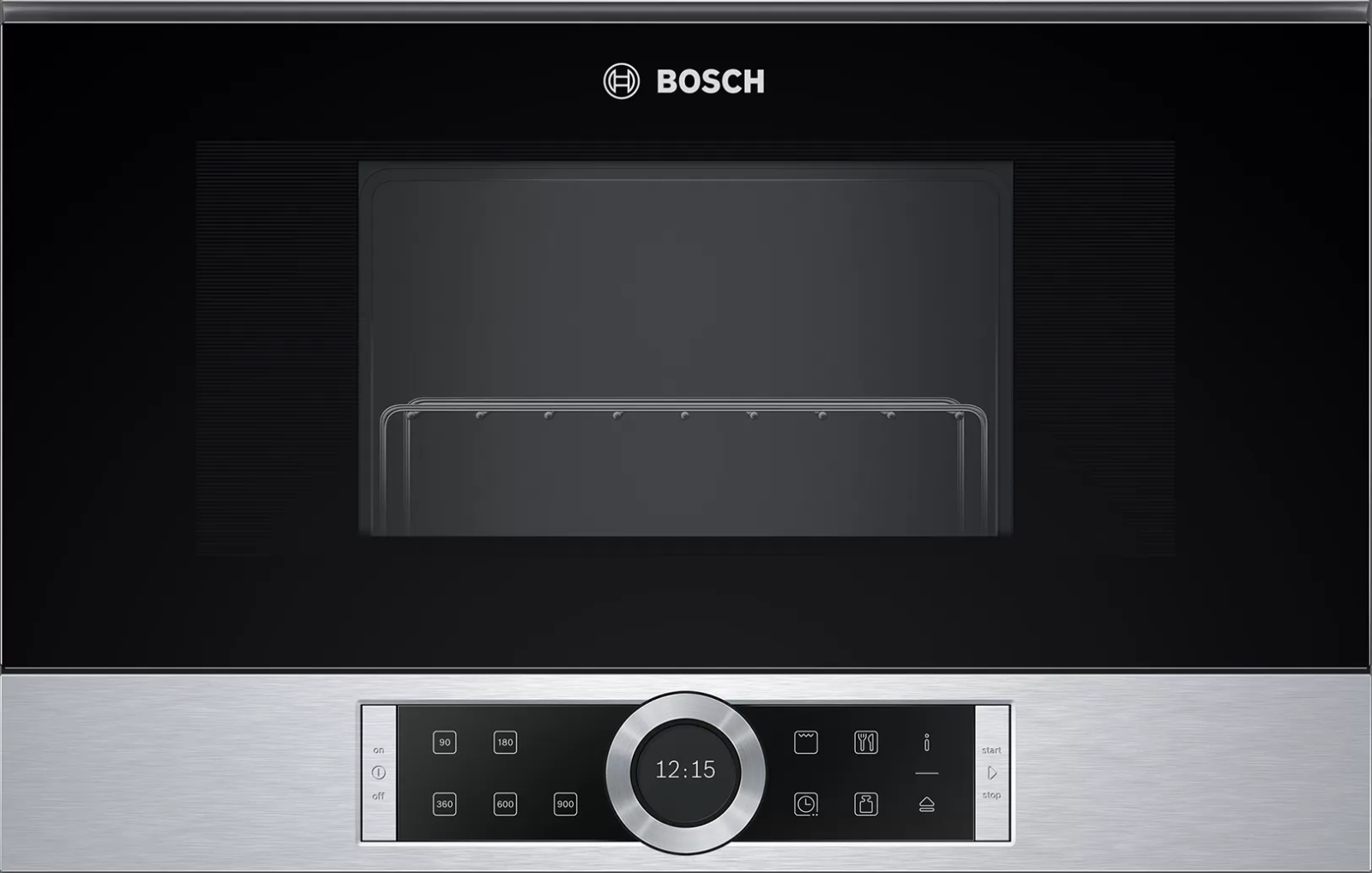 Serie 8 | Lò vi sóng Bosch BFL634GS1B âm tủ, mặt kính đen