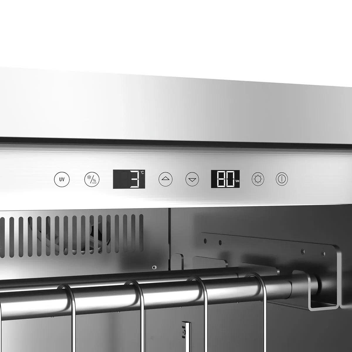 Bảng điều khiển nhiệt độ và độ ẩm của CASO DryAged Master 380 Pro