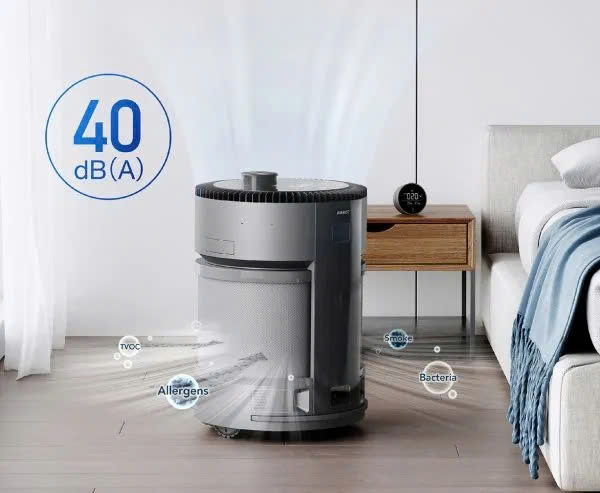 AIRBOT Z1 vận hành siêu êm, độ ồn chỉ 40 dBA, điều khiển dễ dàng bằng giọng nói OK YIKO.