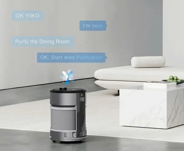 AIRBOT Z1 trang bị trợ lý OK YIKO, điều khiển dễ dàng bằng giọng nói tự nhiên, tương tác thông minh.