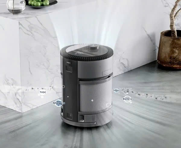 AIRBOT Z1 lọc sạch bụi mịn HEPA H13, diệt khuẩn UV-C 99,9%, khử mùi, bảo vệ sức khỏe toàn diện.