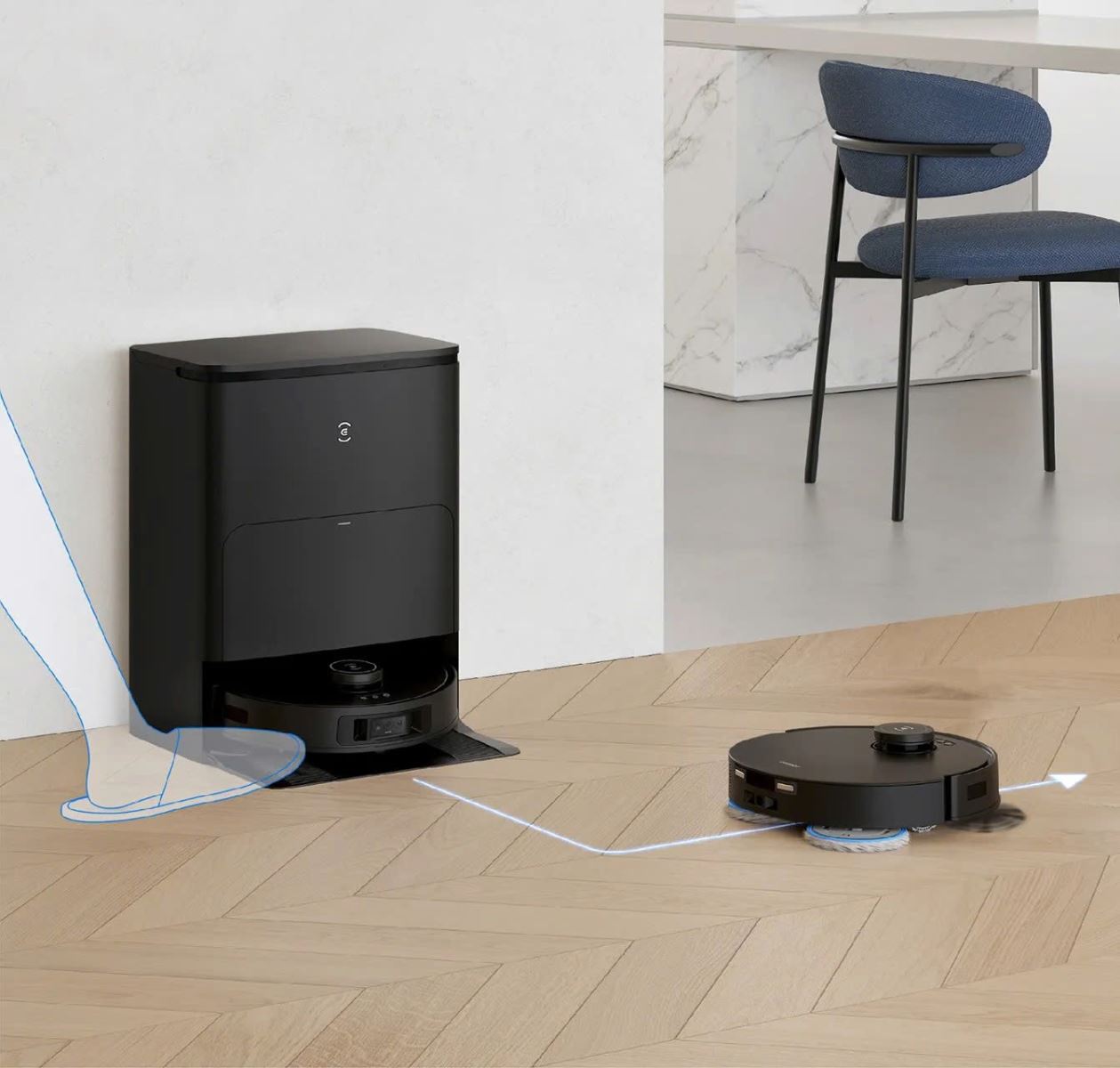 Chỉ với một cú chạm chân nhẹ nhàng, DEEBOT T30S PRO lập tức hoạt động, đơn giản không cần cúi xuống.