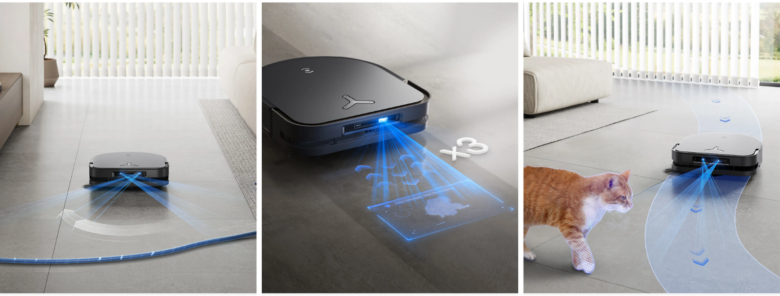 Một mẫu robot hút bụi lau nhà thông minh hiện đại có thiết kế nhỏ gọn, dễ dàng len lỏi vệ sinh mọi góc nhà.