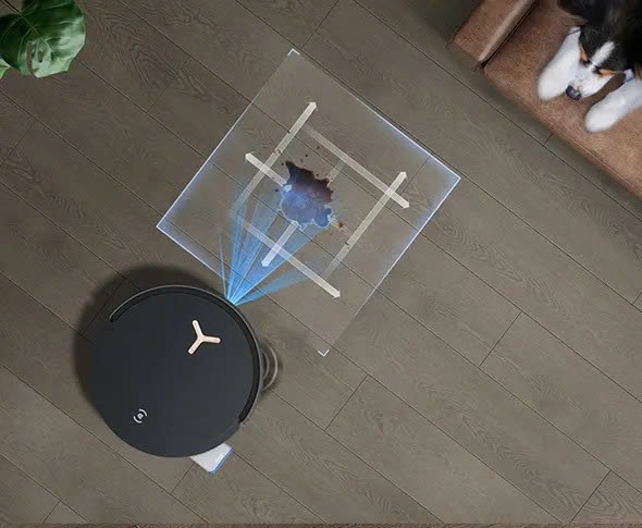 Tính năng AI Instant Re-Mop giúp DEEBOT X8 PRO OMNI tự động lau lại triệt để vết bẩn cứng đầu.