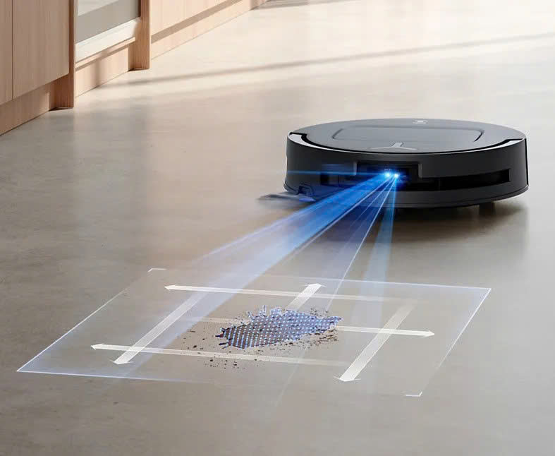 Tính năng AI Instant Re-Mop 2.0 giúp robot tự phát hiện, lau kỹ lại vết bẩn cứng đầu.